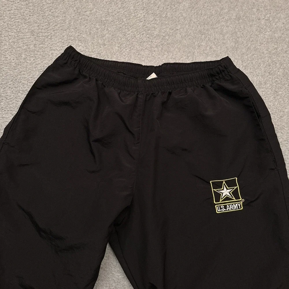 US Army Physical‎ Fitness Uniform APFU Pants Unisex Small Black Ankle Zip Nylon